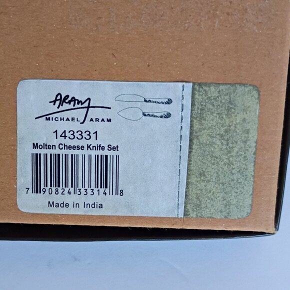 Michael Aram Molten Cheese Knife Set (Cheese Knife/Spreader) New with Box - Picture 4 of 4